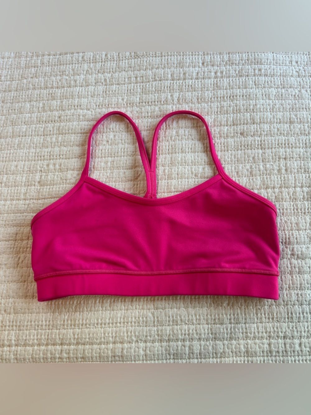 Lululemon Hot Pink Athletic Athleisure Sports Bra Size 8